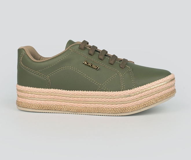 Tenis sales flatform verde