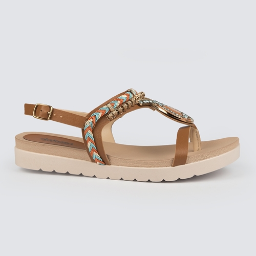 Sandália flatform cheap dakota caramelo