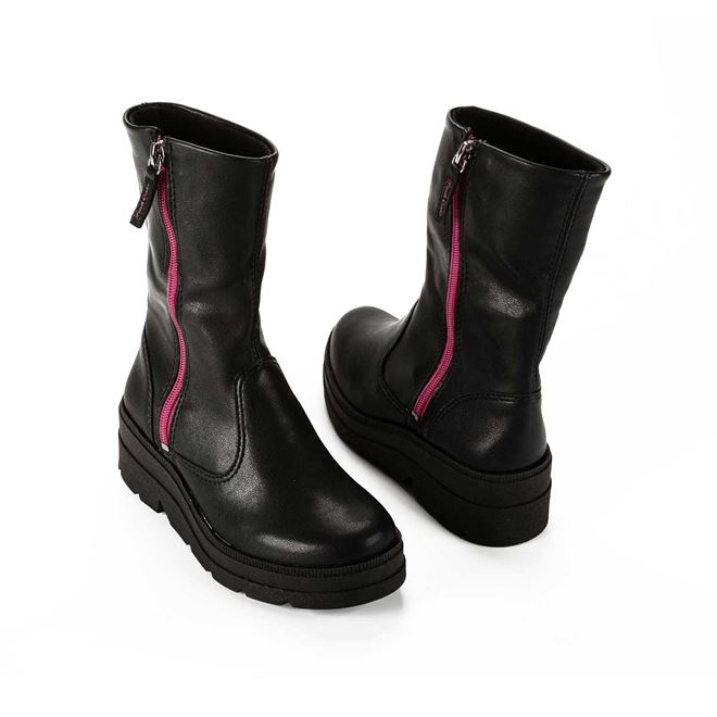 Bota Pink Cats Infantil Cano Médio Preta  Dakota loja online de calçados -  Compre já!