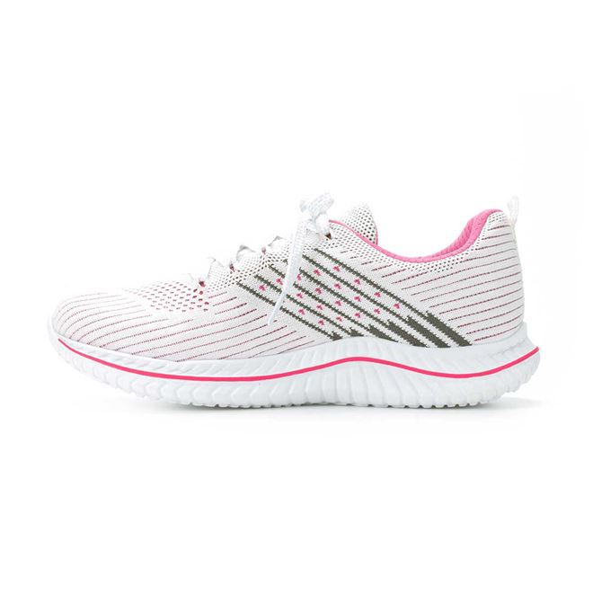 Tenis branco best sale e rosa feminino