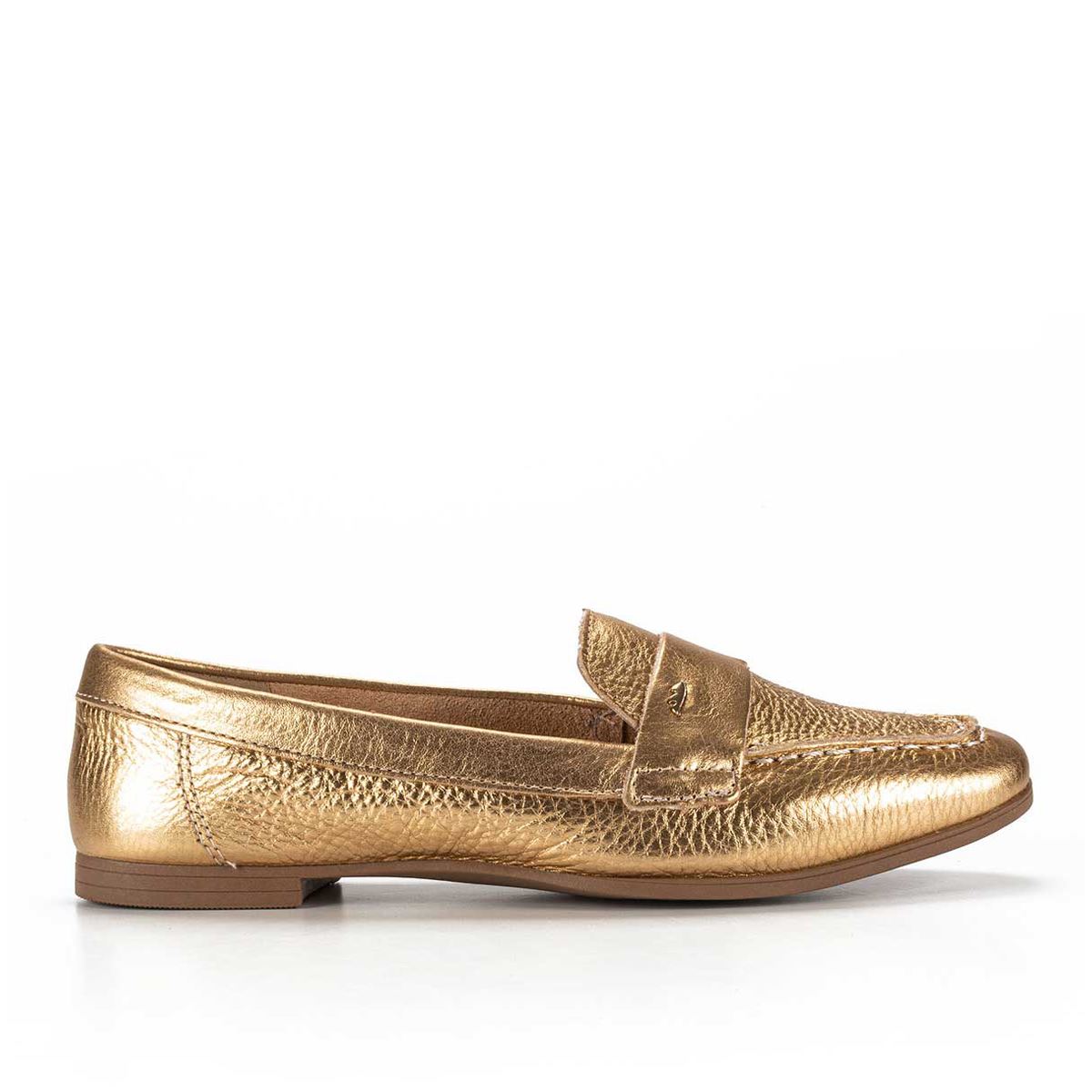 Mocassim dourado best sale